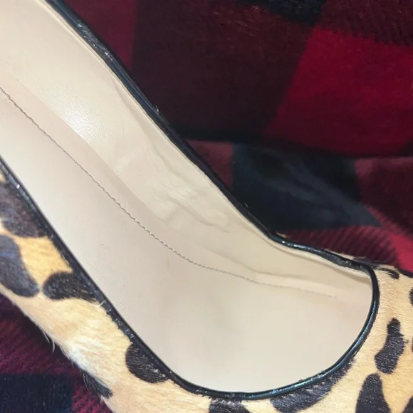 Calvin Klein ‘Kendall’ Faux Fir Leopard Heels, SZ 8M